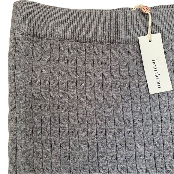 NWT HEARTLOOM ASHER CABLE KNIT SWEATER SKIRT GREY SIZE MEDIUM - Picture 3 of 7
